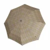 Knirps Mini-Regenschirm, Karo Beige/ Grau 5